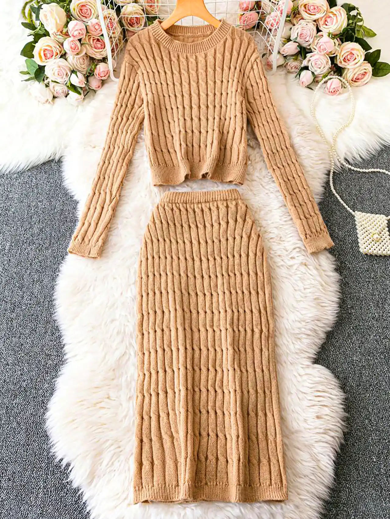 شومیز دامن بافتنی مجلسی