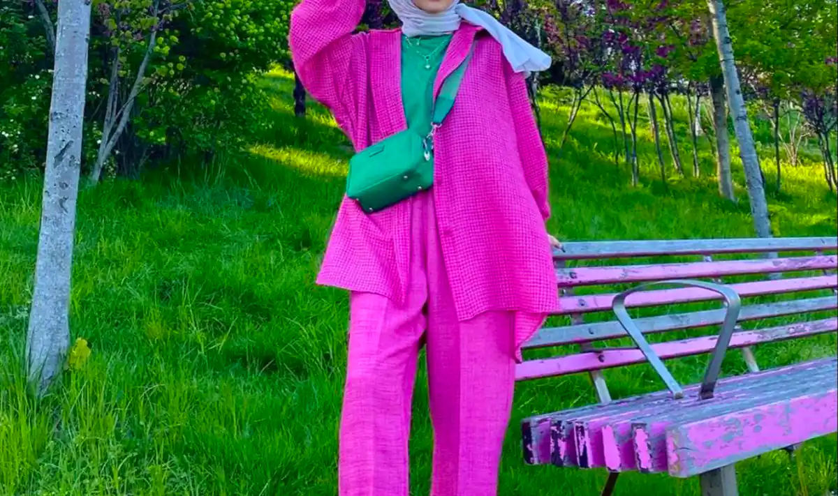 شومیز مانتویی صورتی شیک