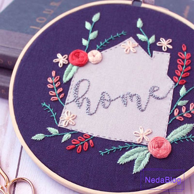 مراحل دوخت گلدوزی حروف و اعداد