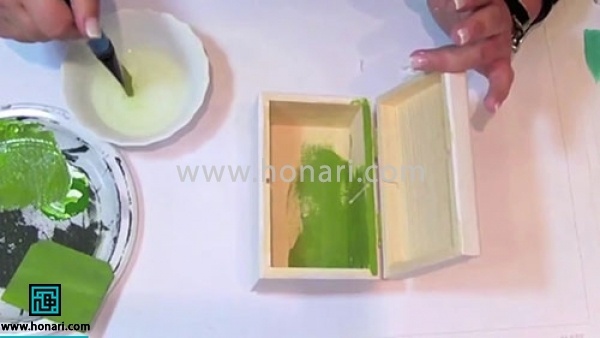 اموزش جعبه با طرح گل رز