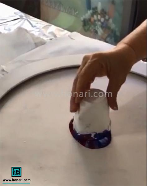 آموزش ساخت ساعت با رنگ پرینگ (آبستره )