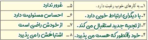 جواب فعالیت صفحه 88 تفکر و سبک زندگی هشتم