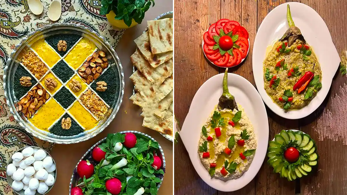 تزئین کشک و بادمجون مجلسی