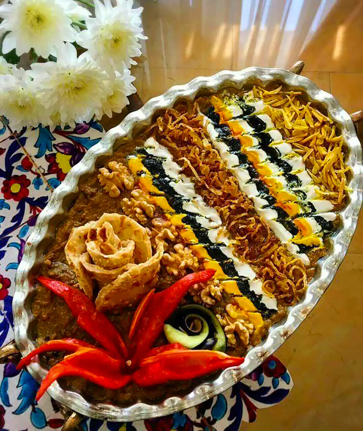 تزئین کشک و بادمجون مجلسی