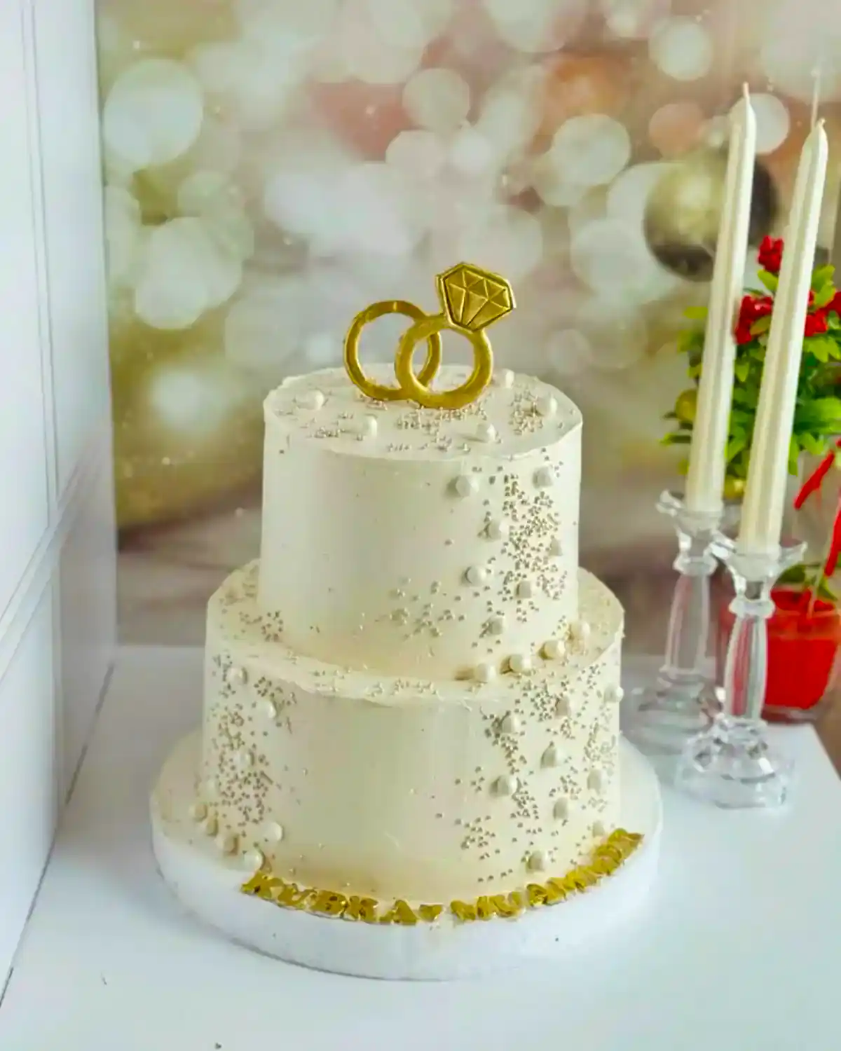 تزئین کیک عقد جذاب