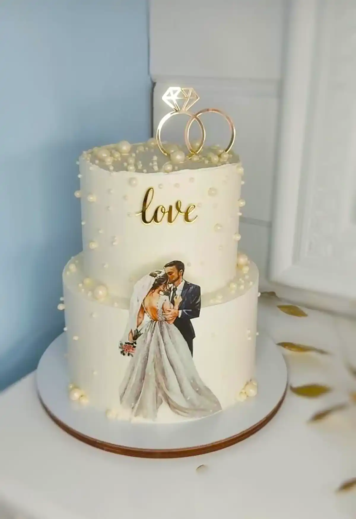 تزئین کیک عقد جذاب