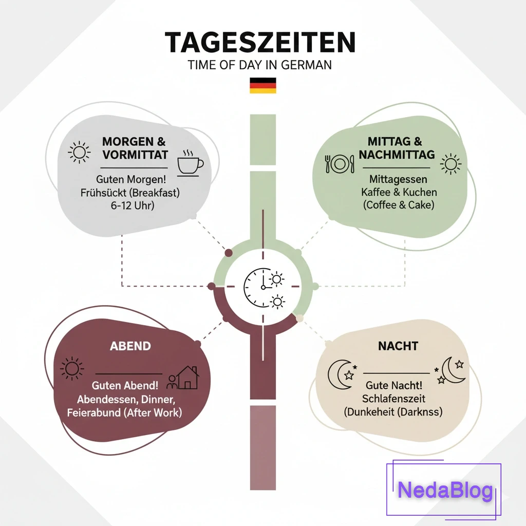 اوقات روز به آلمانی 
