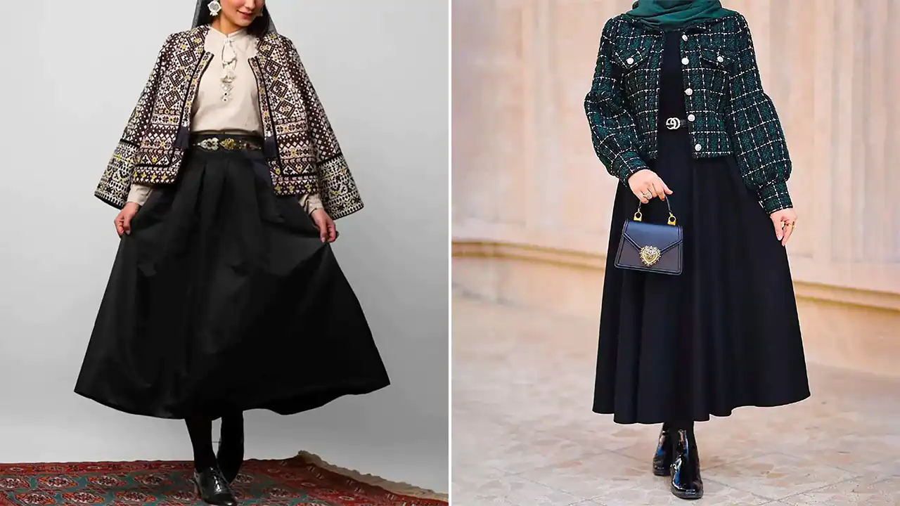 تیپ زنانه با دامن