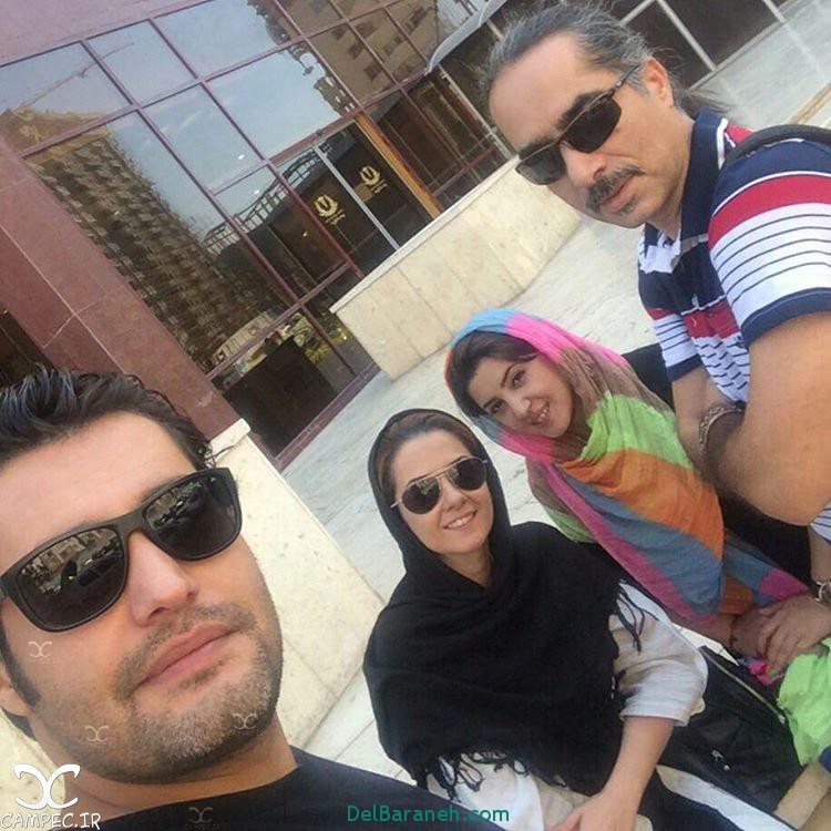 بیتا سحرخیز و امیرمحمد زند در پشت صحنه سریال ماه و پلنگ