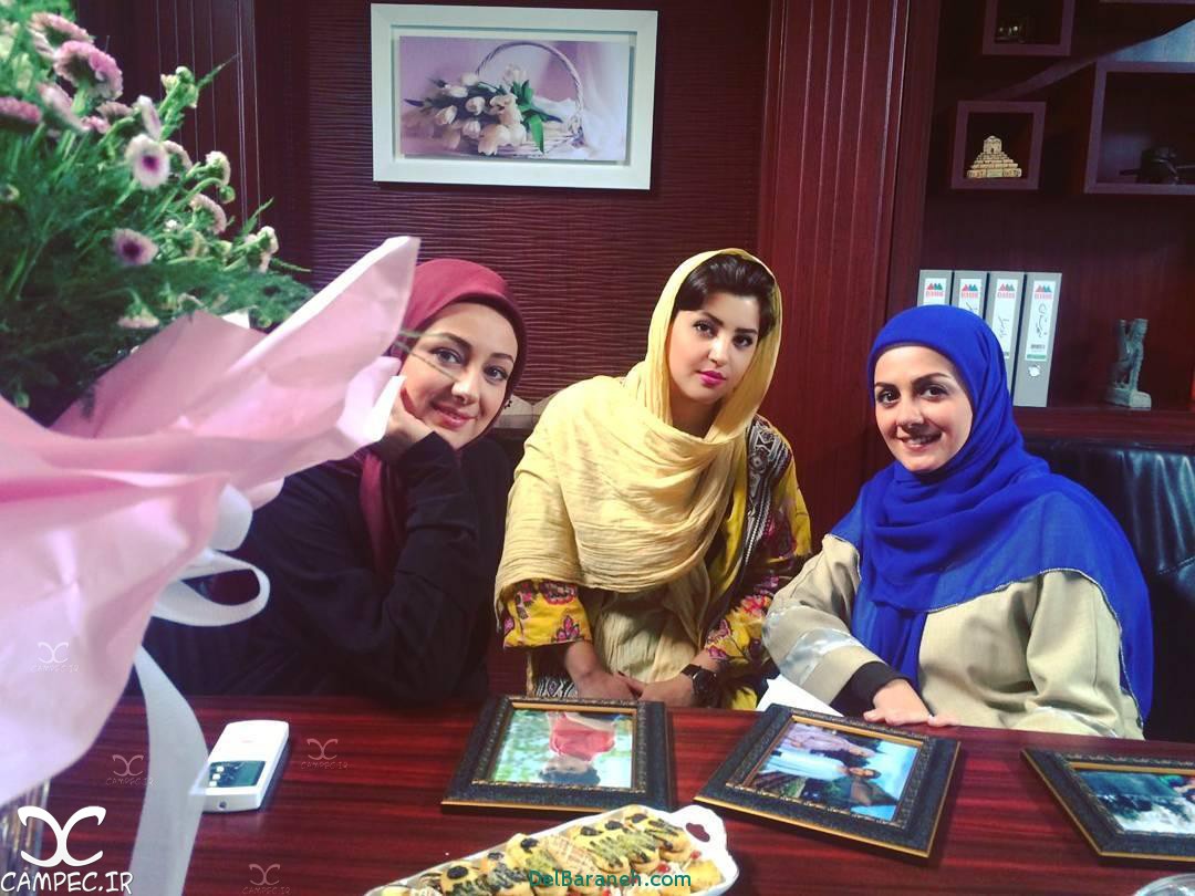 بیتا سحرخیز و ویدا جوان در پشت صحنه سریال ماه و پلنگ