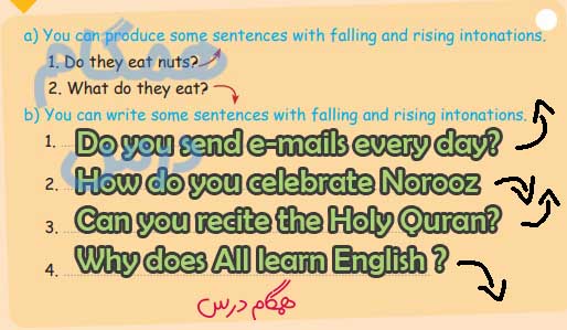 جواب صفحه 77 زبان انگلیسی نهم