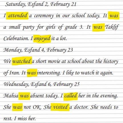 جواب صفحه 79 کتاب کار زبان نهم