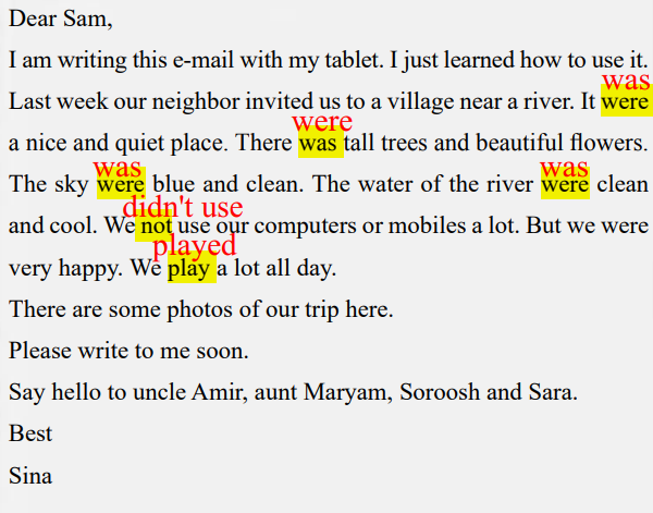 جواب صفحه 76 کتاب کار زبان نهم