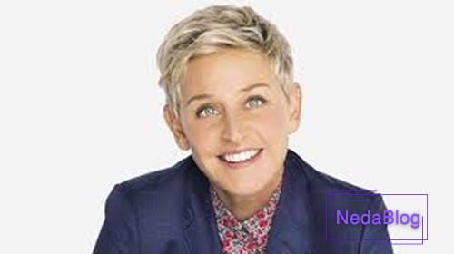 الن دی جنرس در حال خندیدن