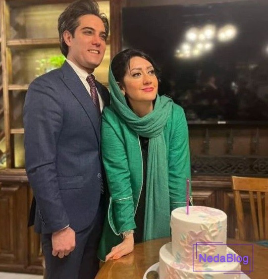 امیرعلی نبویان در کنار همسرش