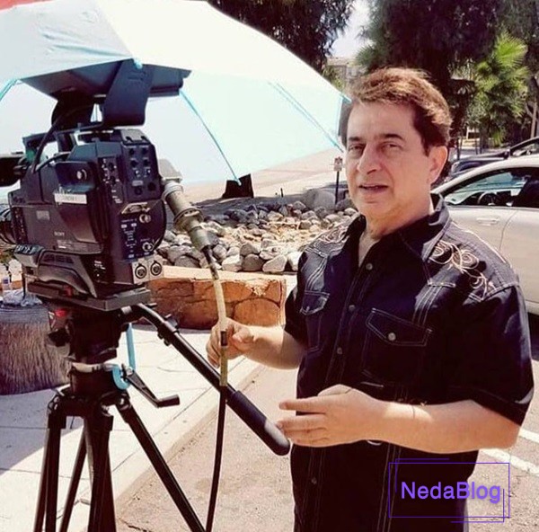 حمید شب خیز در حال فیلمبرداری