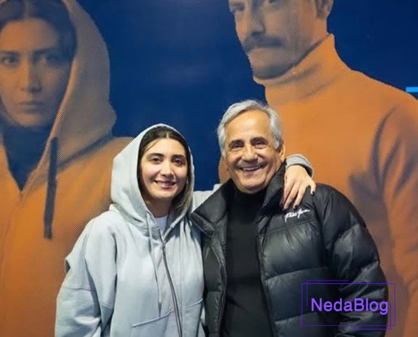 نیکی مظفری در کنار پدرش