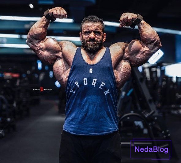 هادی چوپان در باشگاه بدنسازی