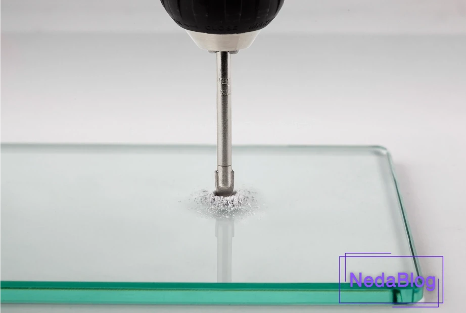 ایجاد سوراخ در شیشه با دریل