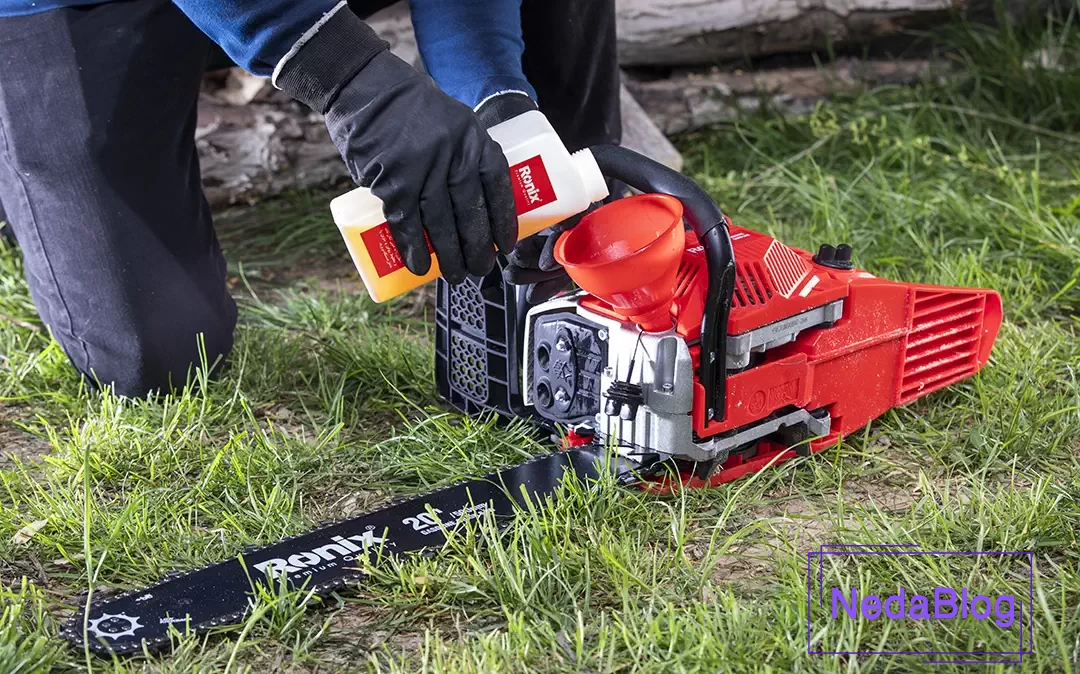 مخزن روغن زنجیردر اره بنزینی