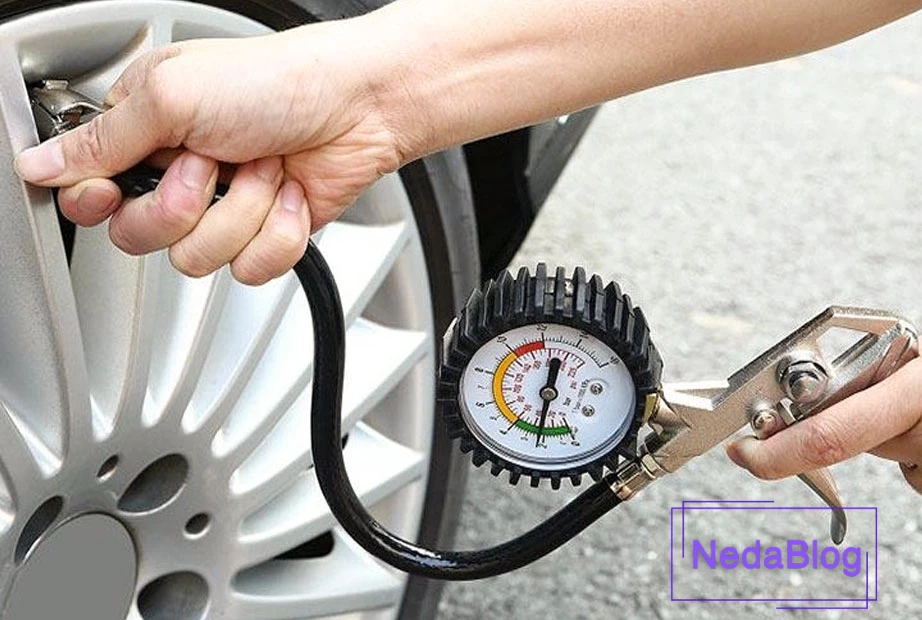 درجه باد لاستیک عقربه‌ای (آنالوگ)