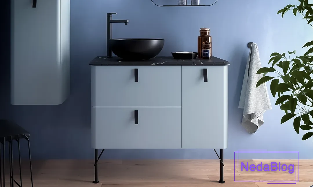 روشویی کابینتی پایهدار و کشودار