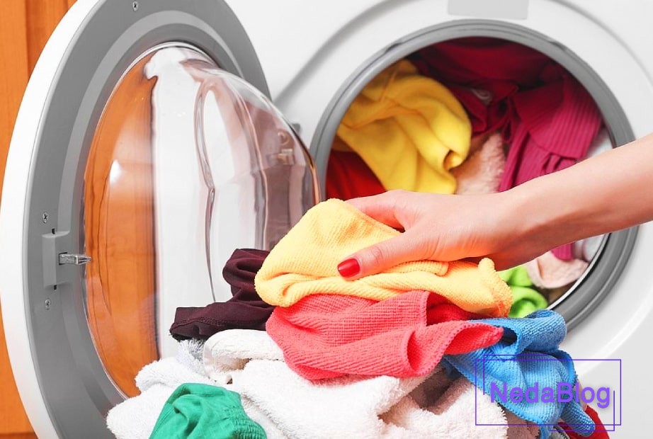 ماشین لباسشویی پرشده