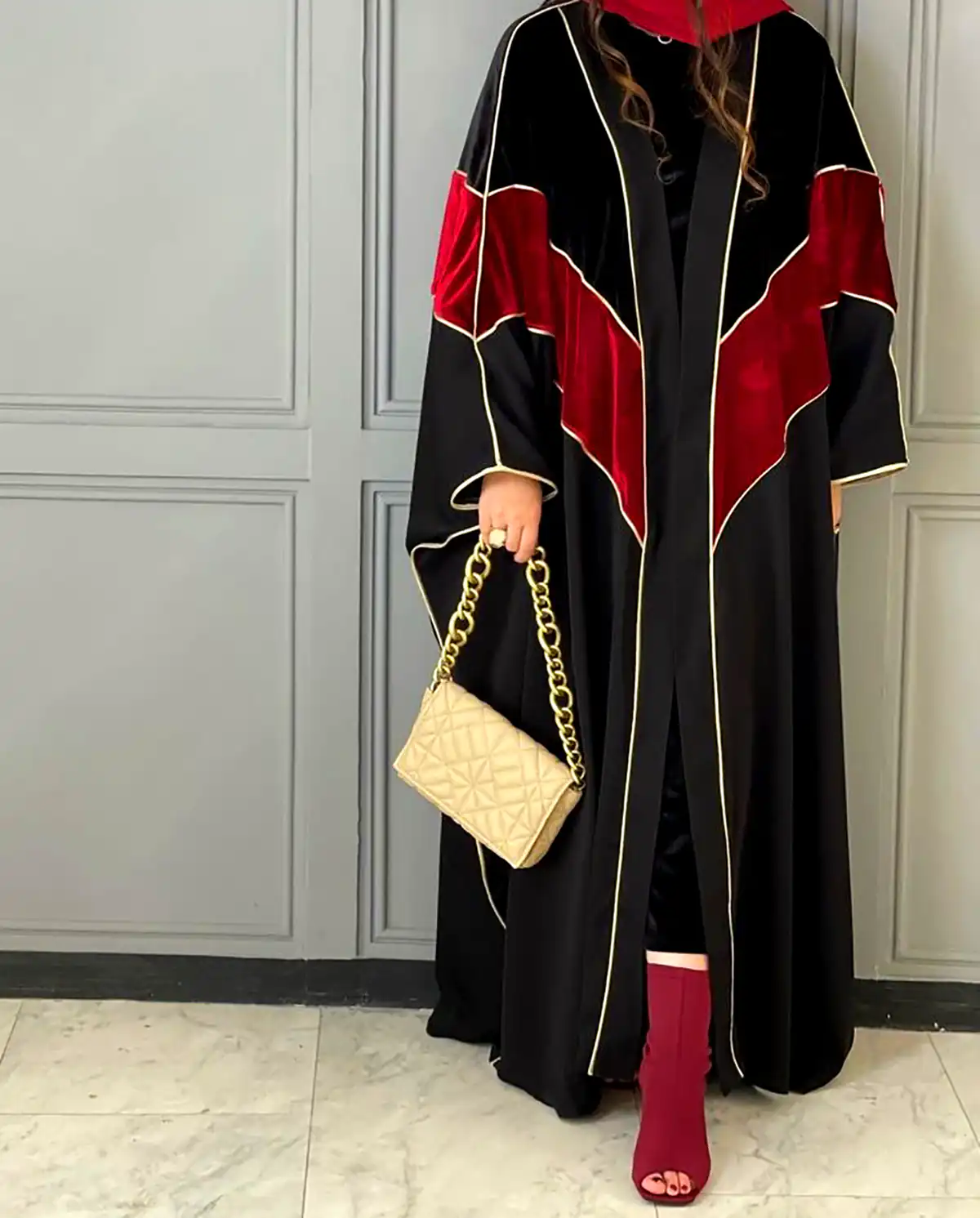 مانتو عبایی بلند کرپ