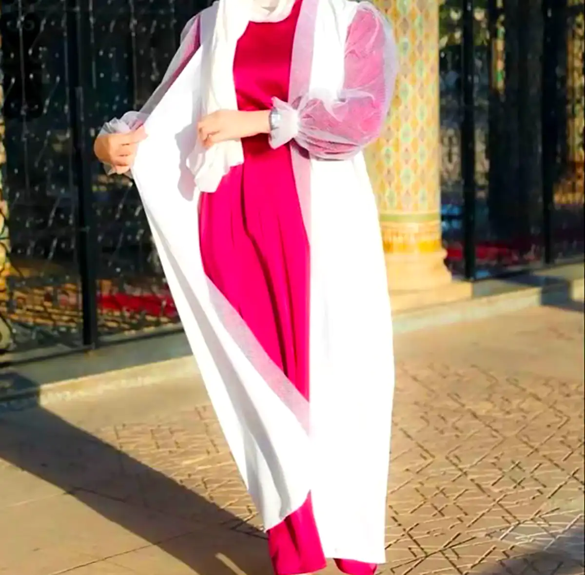 مانتو عبایی بلند کرپ