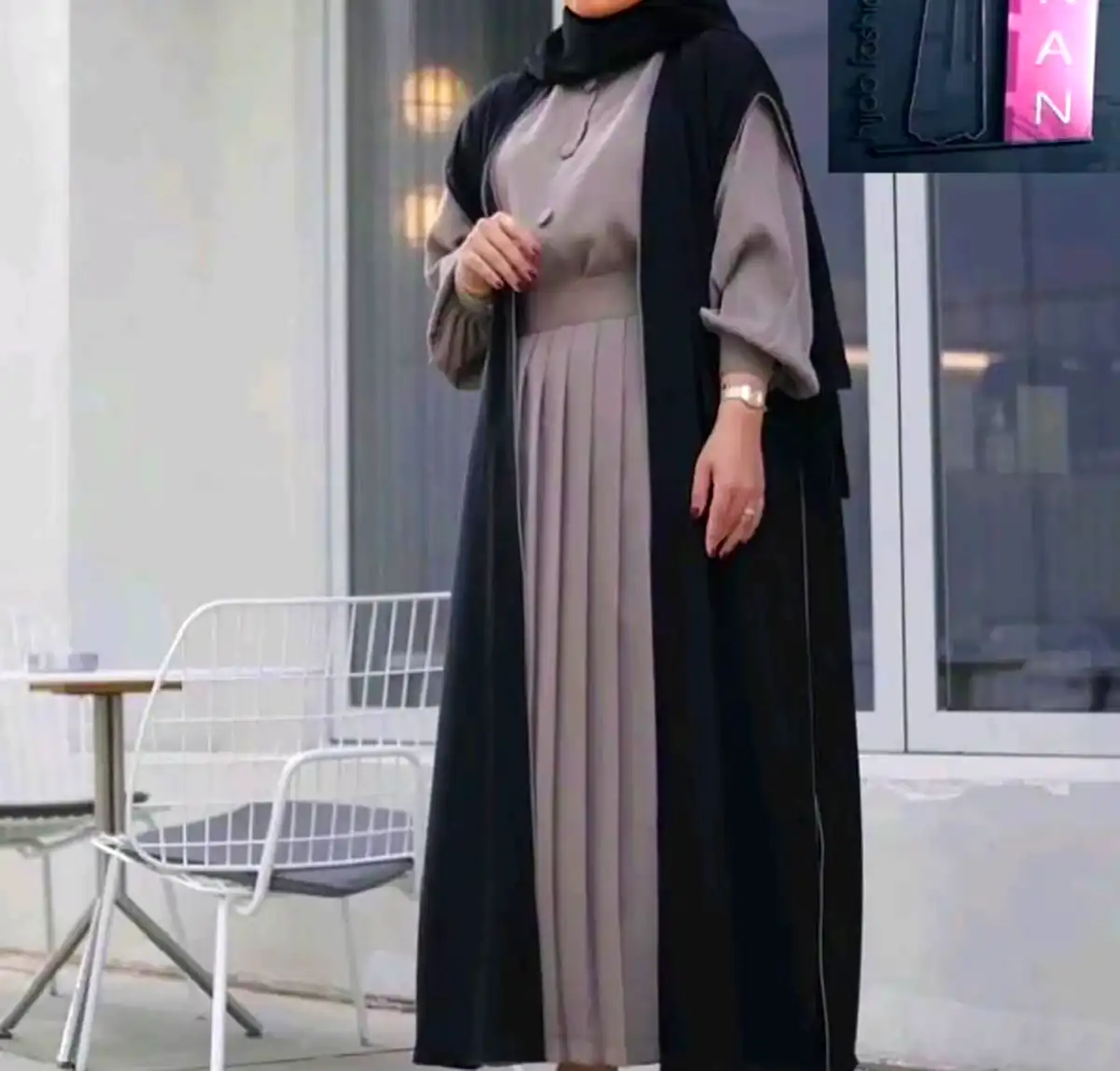 مانتو عبایی بلند کرپ