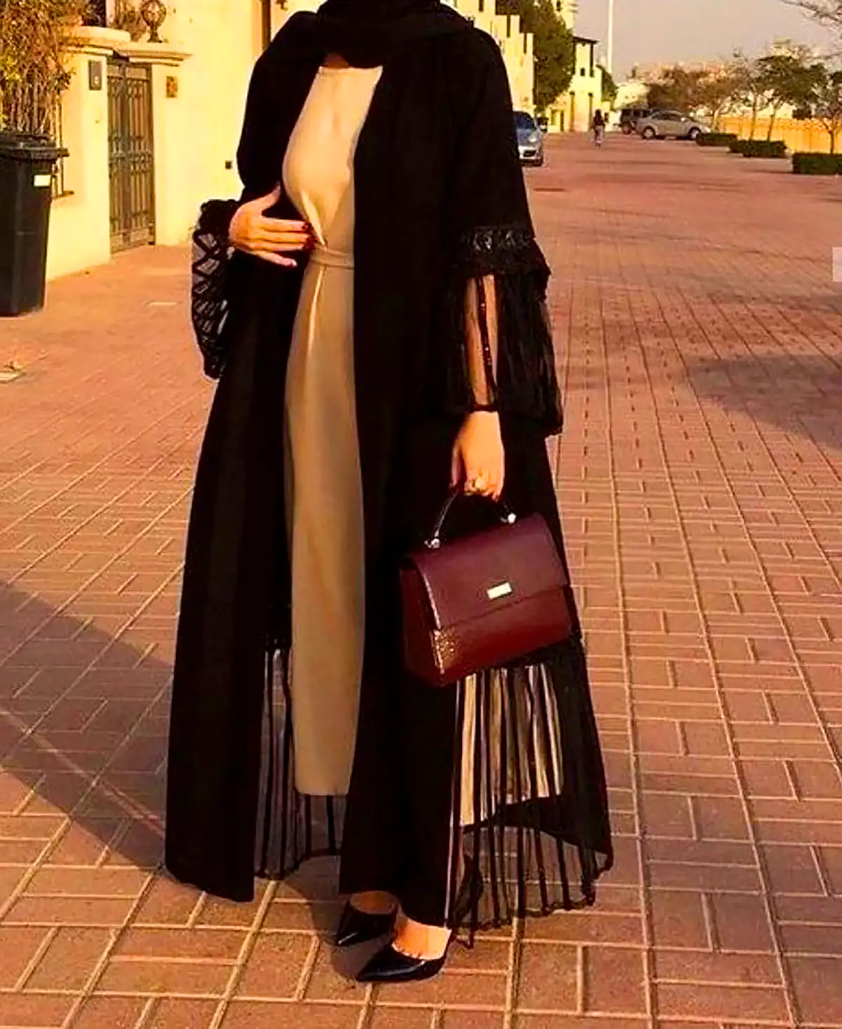 مانتو عبایی بلند کرپ