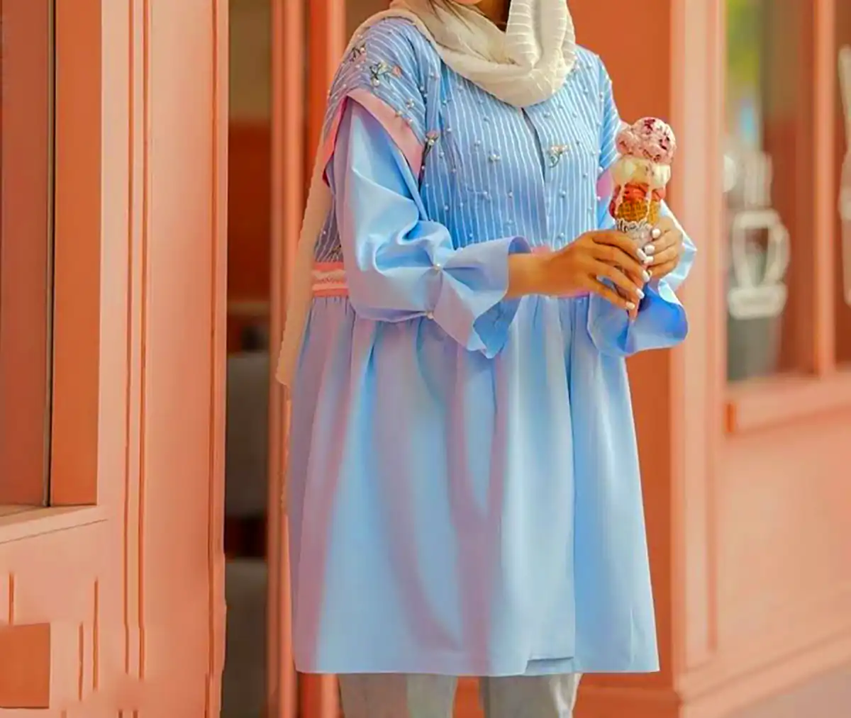 مانتو کرپ شیک و عروسکی