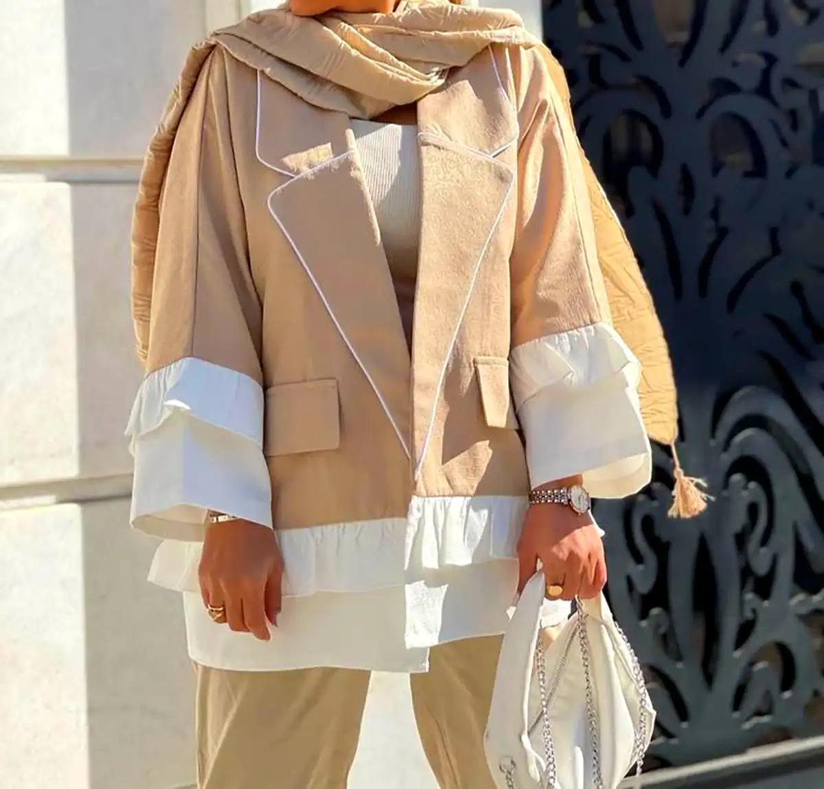 مانتو کرپ شیک و عروسکی