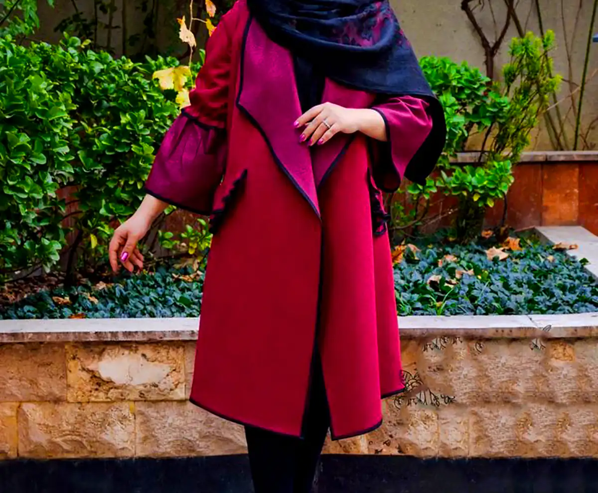 مانتو کرپ سرخابی