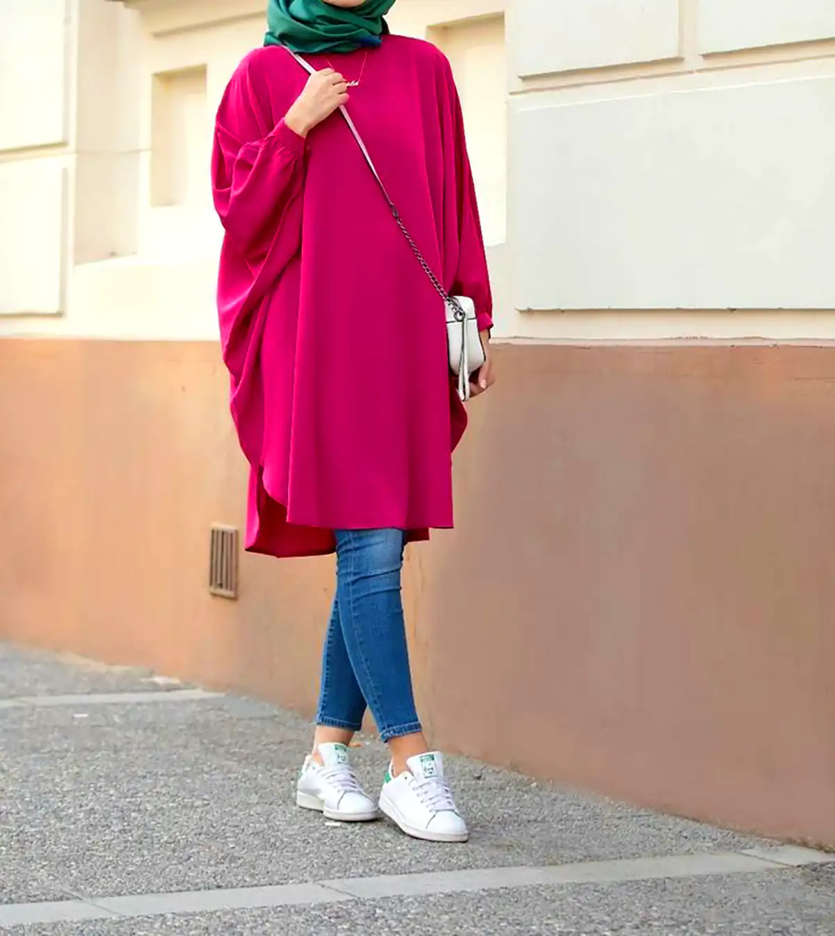 مانتو کرپ سرخابی