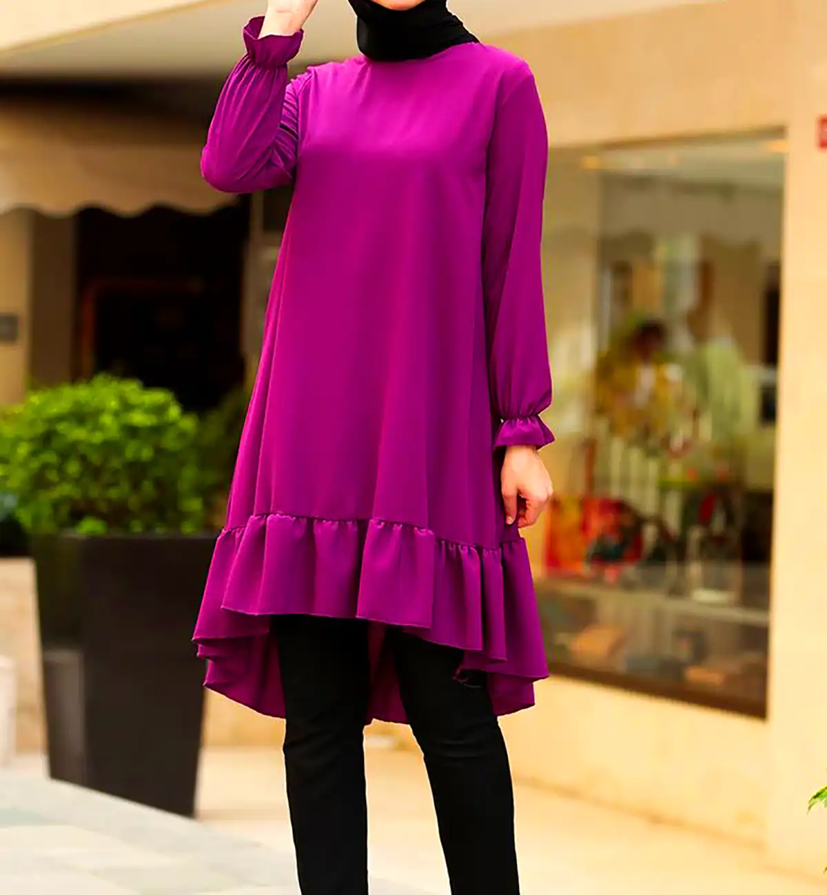 مانتو کرپ سرخابی