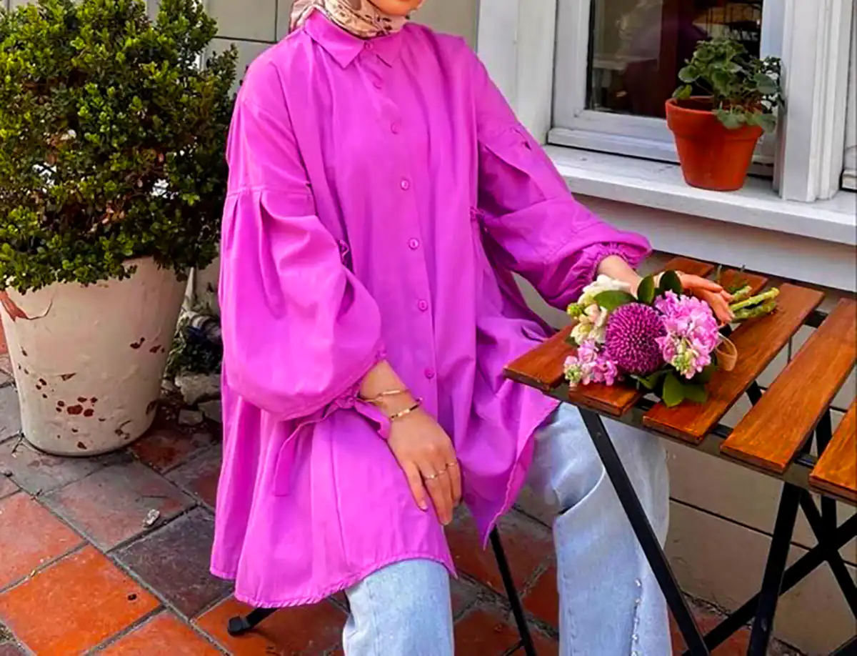 مانتو کرپ سرخابی