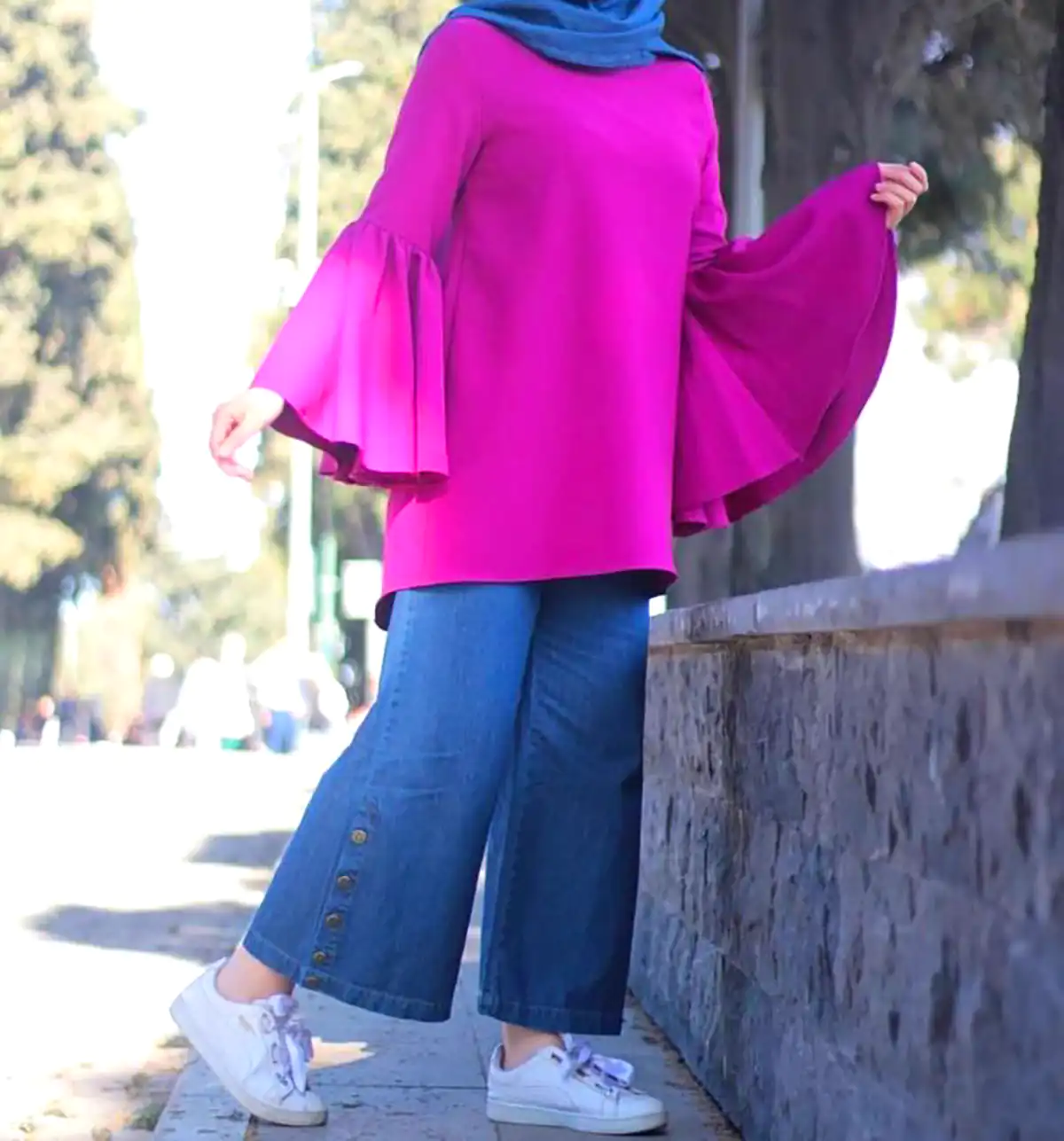 مانتو کرپ سرخابی