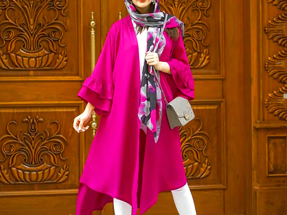 مانتو کرپ سرخابی