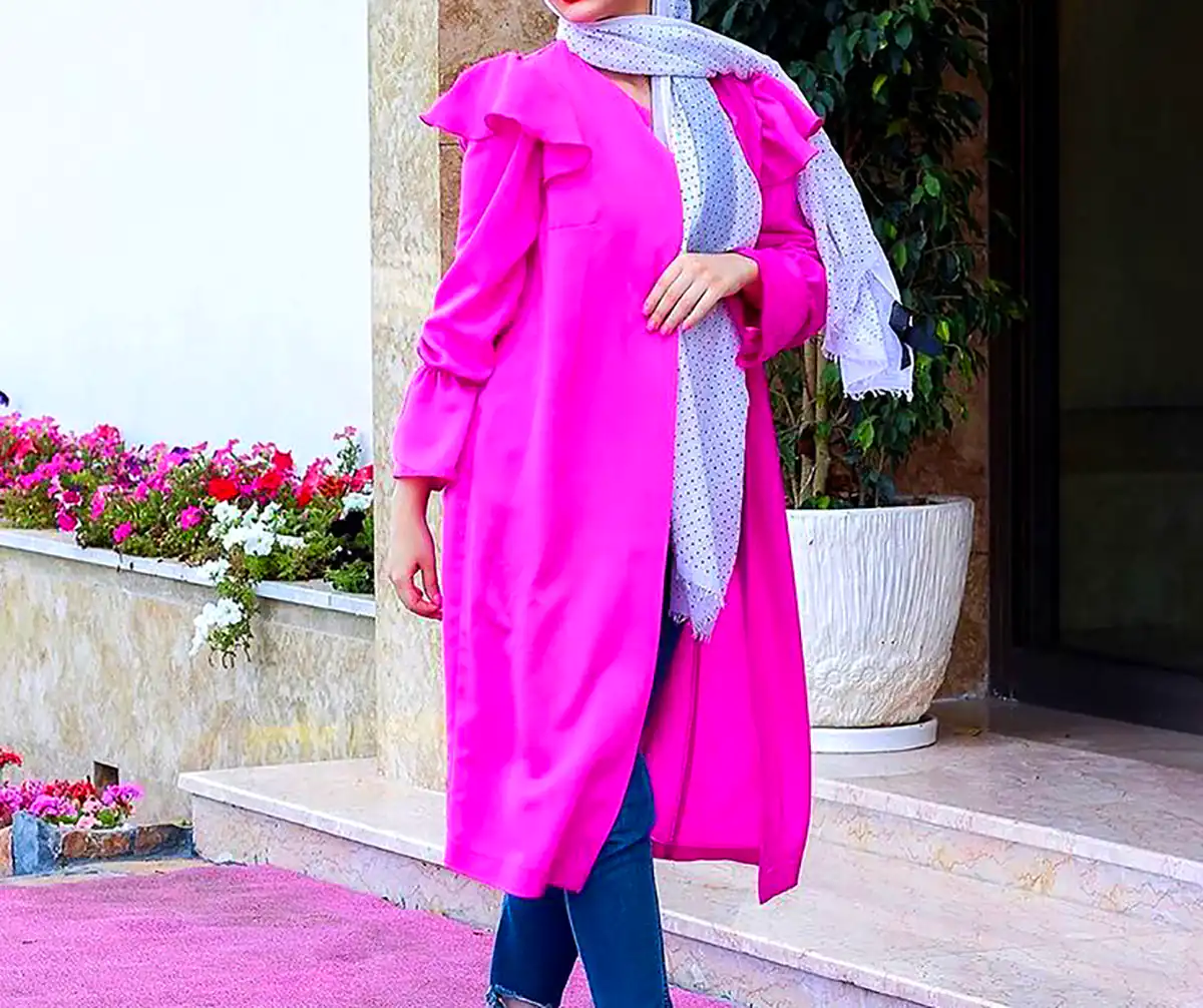 مانتو کرپ سرخابی