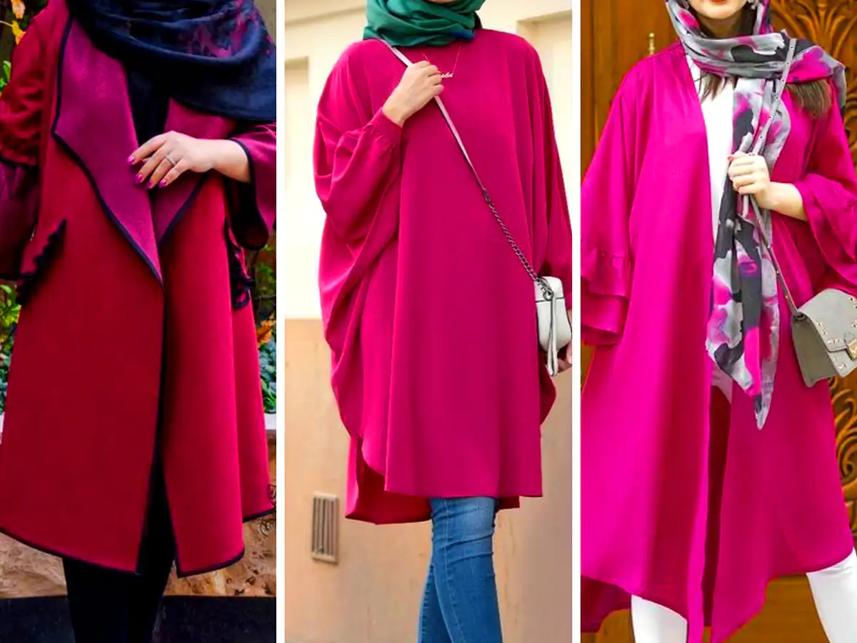 مانتو کرپ سرخابی