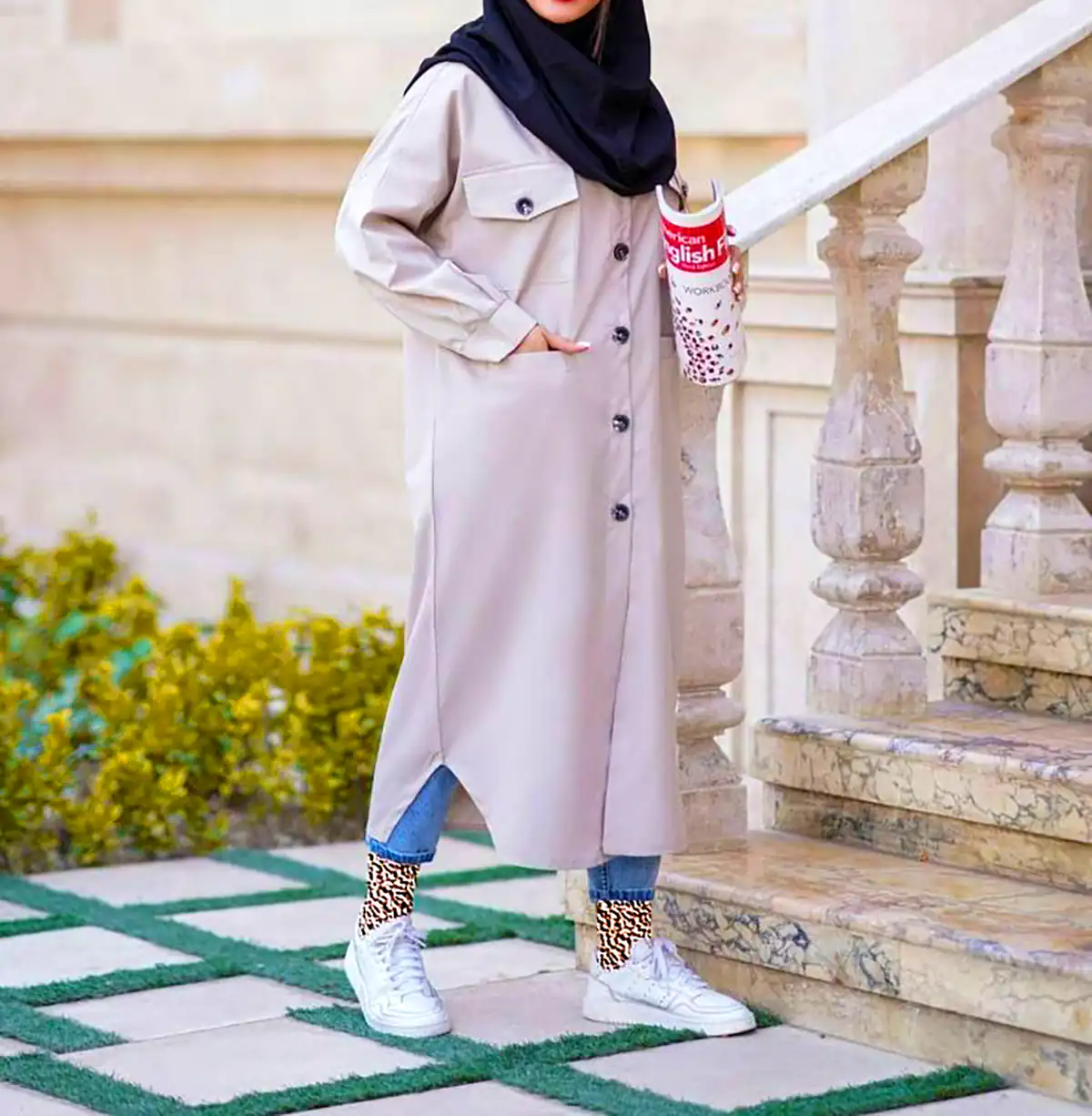 مانتو کتانی اسپرت