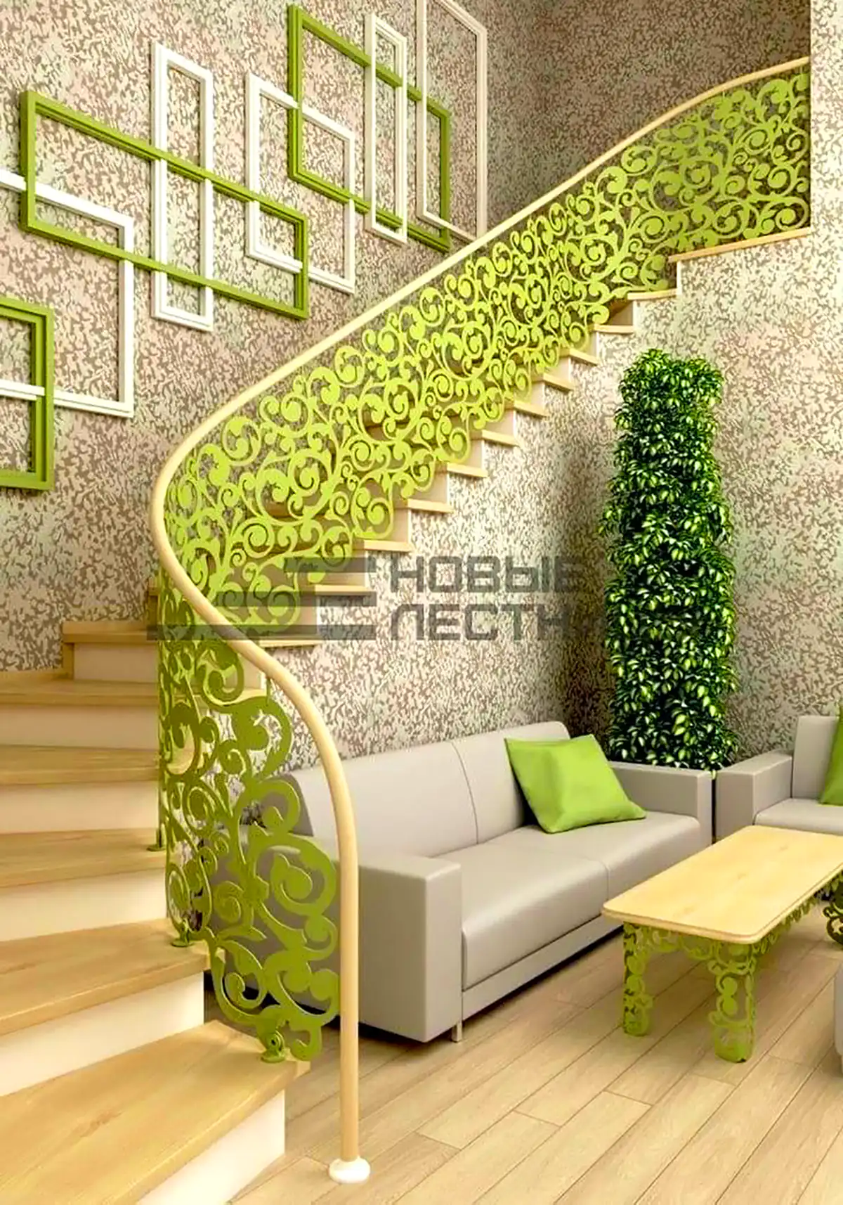 نرده راه پله فرفورژه