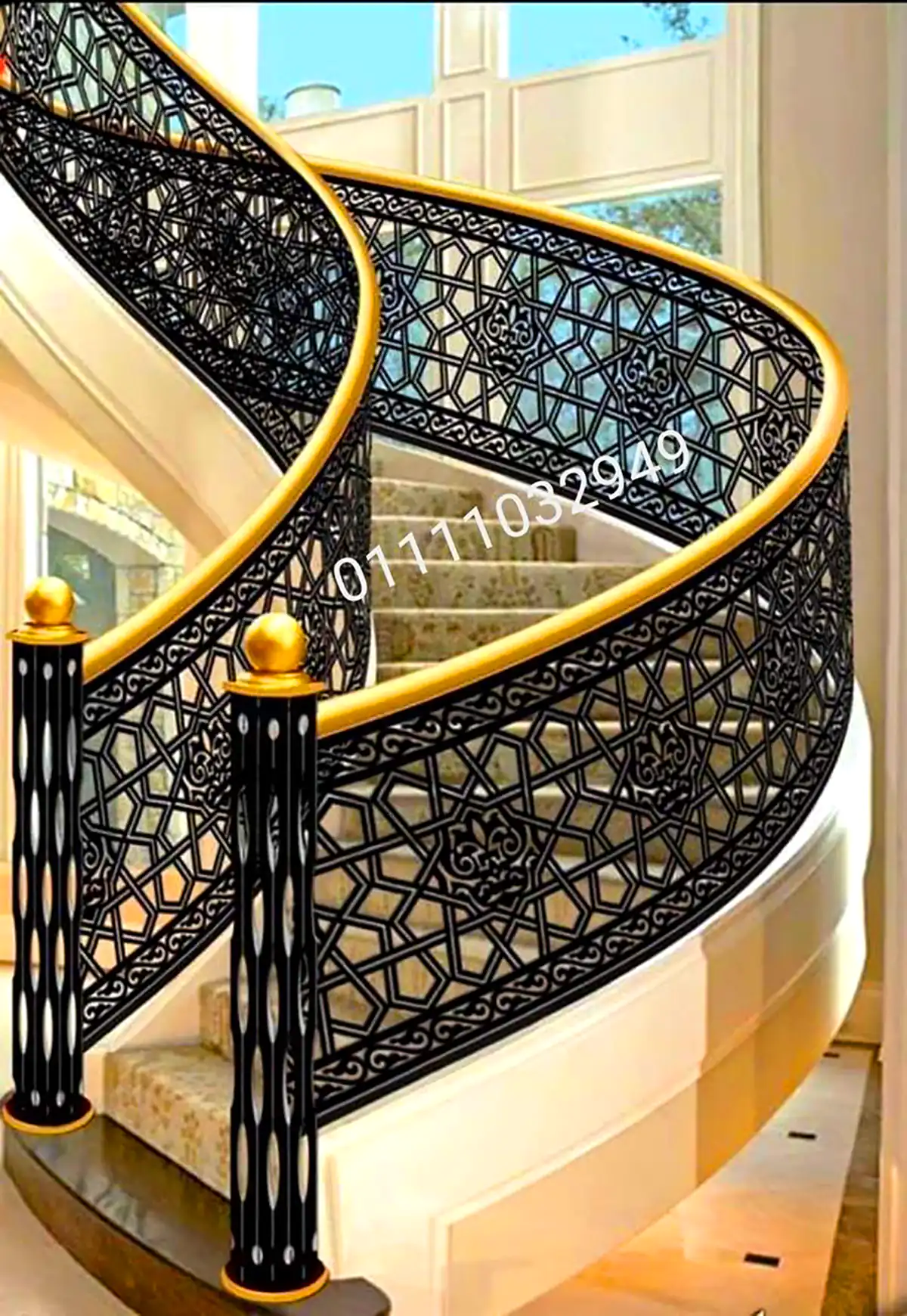 نرده راه پله فرفورژه