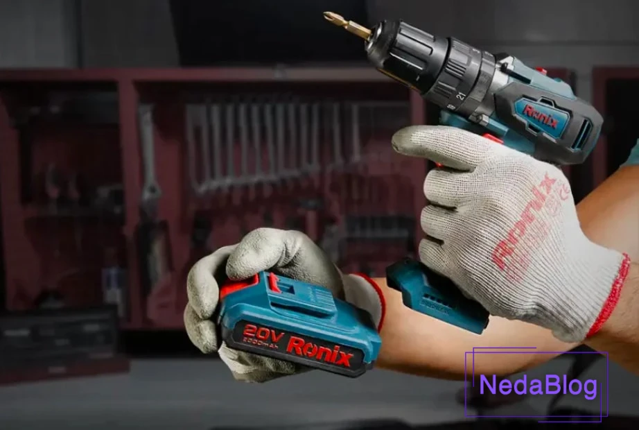 دریل شارژی 20 ولتی رونیکس با باتری لیتیوم یونی