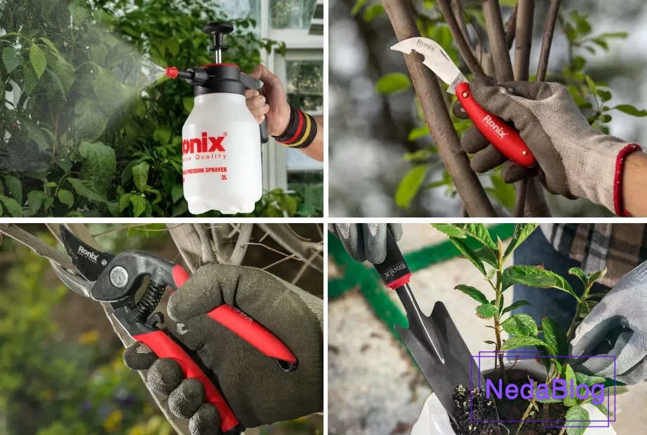 تنوع ابزارهای باغبانی رونیکس