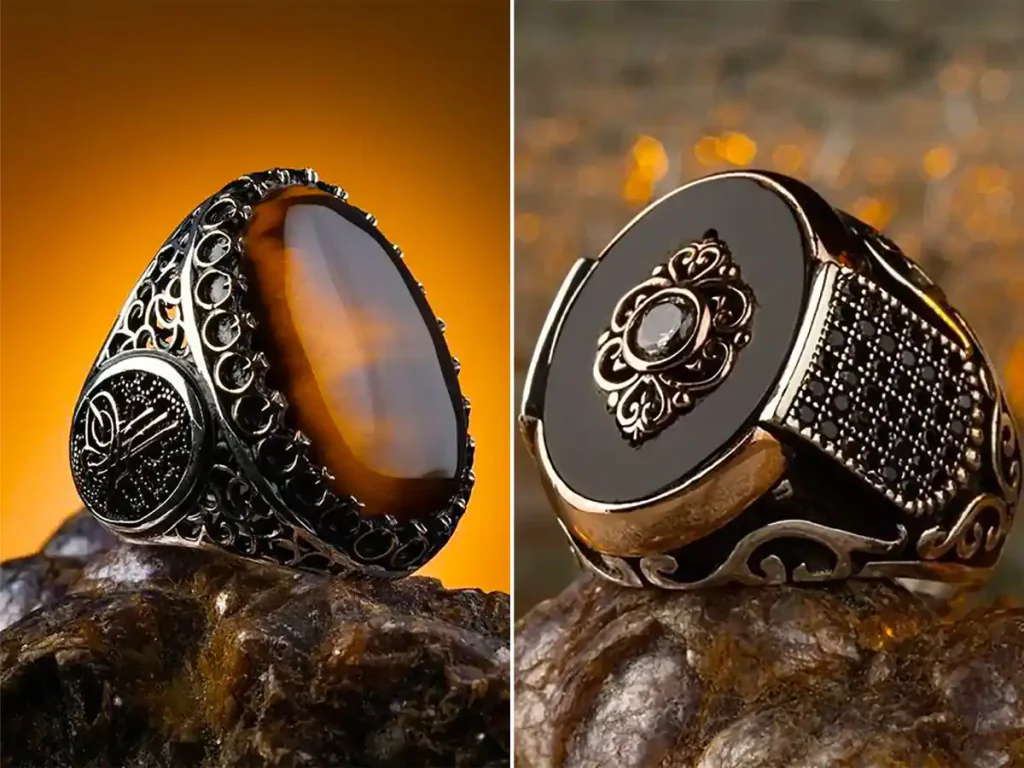 انگشتر سنگی مردانه شیک