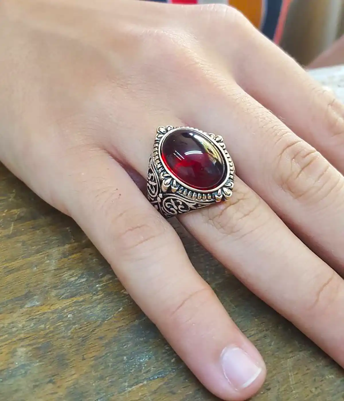 انگشتر سنگی مردانه شیک