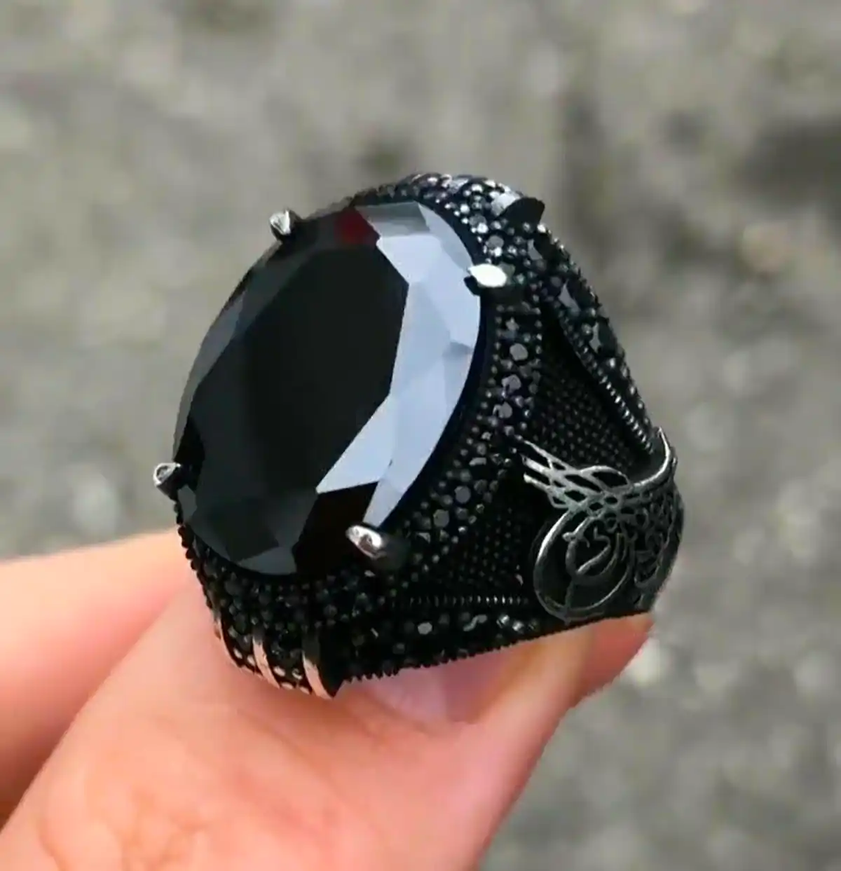 انگشتر سنگی مردانه شیک