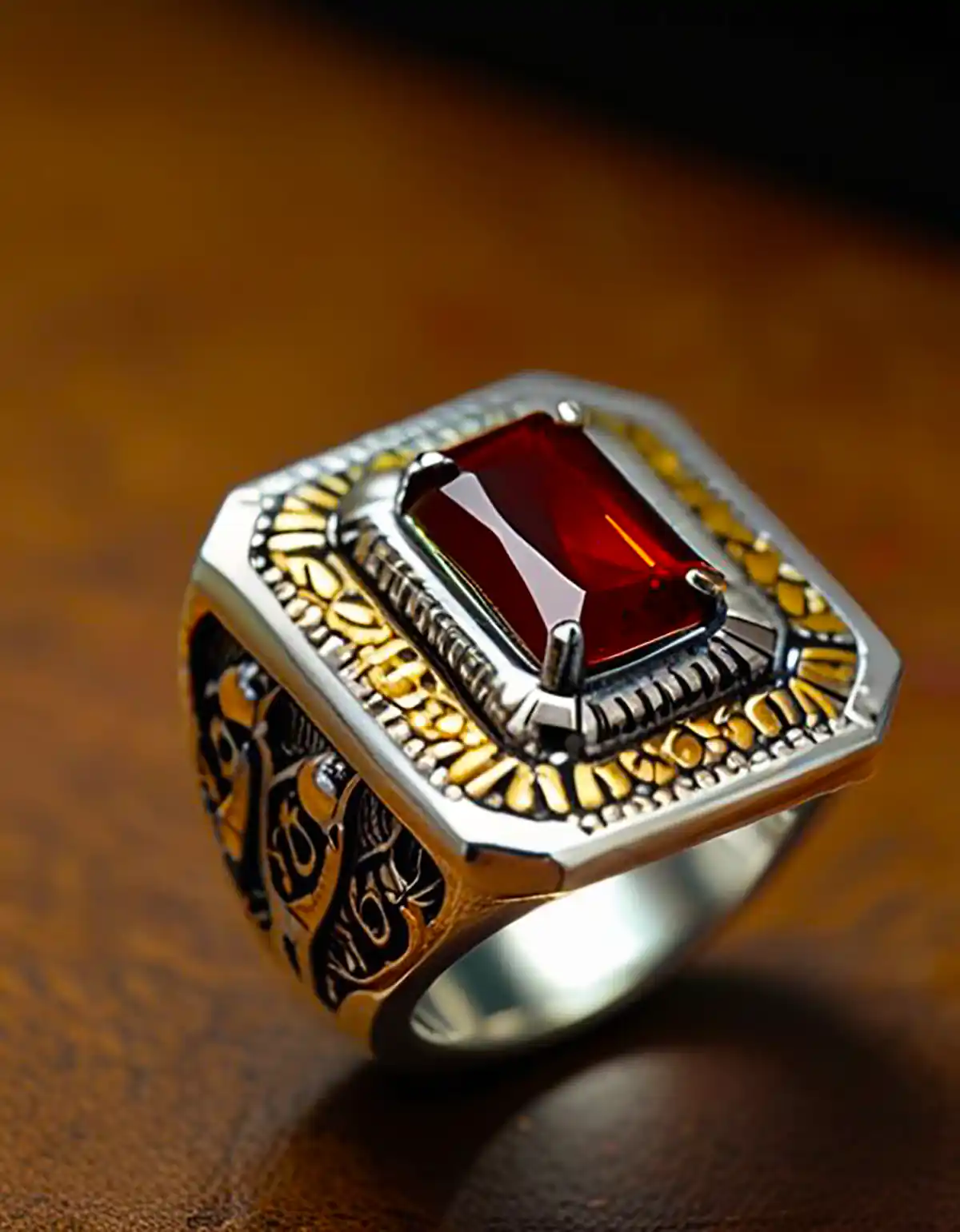 انگشتر سنگی مردانه شیک